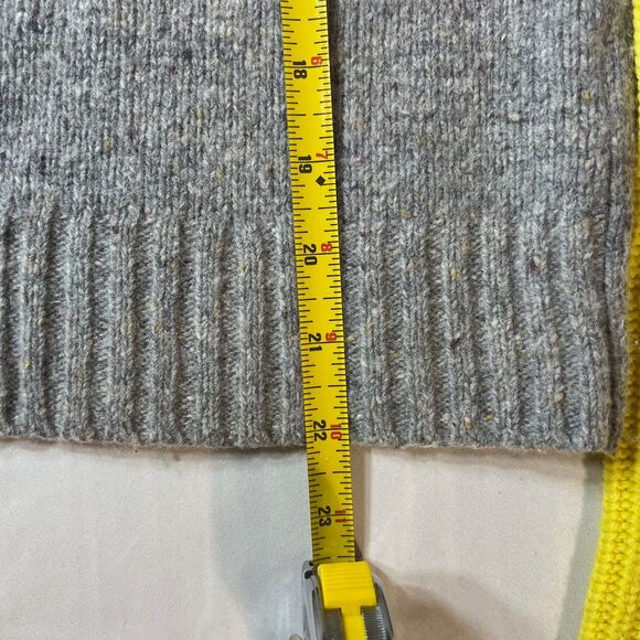 Fossil Sweater Gray/Yellow Wool Cashmere Blend XL Sleeves Color-Blockv Sz XS - Picture 8 of 10